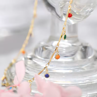 Auvella Colorful Charm Necklace
