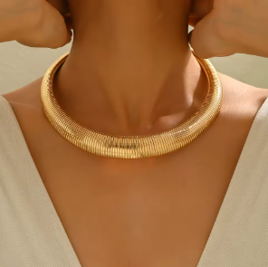Auvella Golden Radiance Collar Necklace