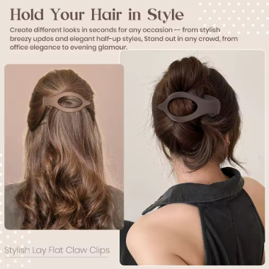 Auvella Lay-Flat Oval Hair Clip Set