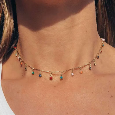 Auvella Colorful Charm Necklace