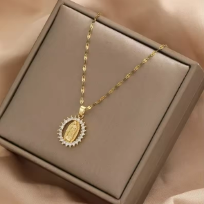 Auvella Blessed Grace Medallion Necklace